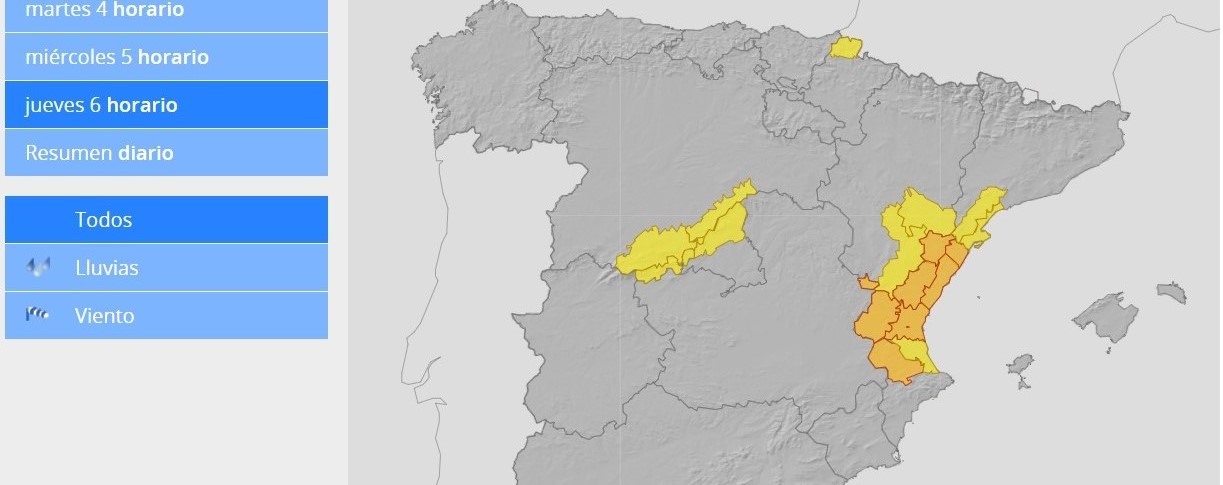 Ante los avisos de la AEMET por lluvias intensas hasta el jueves, la Confederación Hidrográfica del Ebro mantiene la vigilancia ante posibles crecidas en cualquier curso fluvial de las cuencas de los ríos Guadalope, Matarraña y bajo Ebro (baix Ebre)